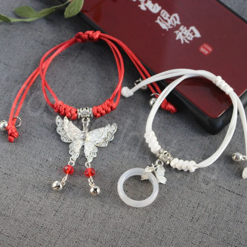 

Браслет для косплея из аниме Tian Guan Ci Fu Xie Lian, браслет для косплея Хуа Чэн, костюм для косплея, белый, красный браслет, аксессуары