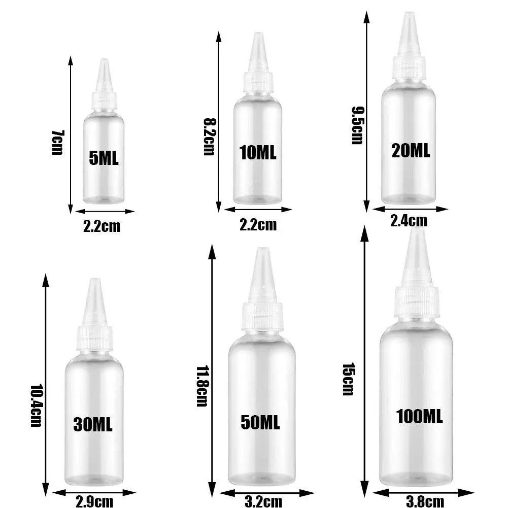

5/10/20/30ml Necked Bottle Transparent Round Tip Water Essence Milk Essential Oil Sub-bottle V9I6
