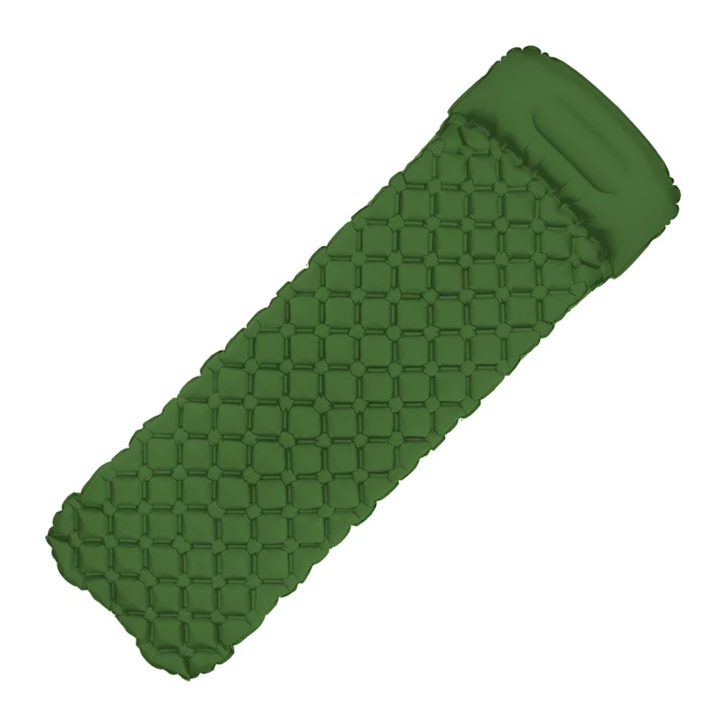 Outdoor Camping Portable Inflatable Sleeping Mat Picnic Cushion With Pillow Air Mattress Travel Waterproo | Спорт и развлечения