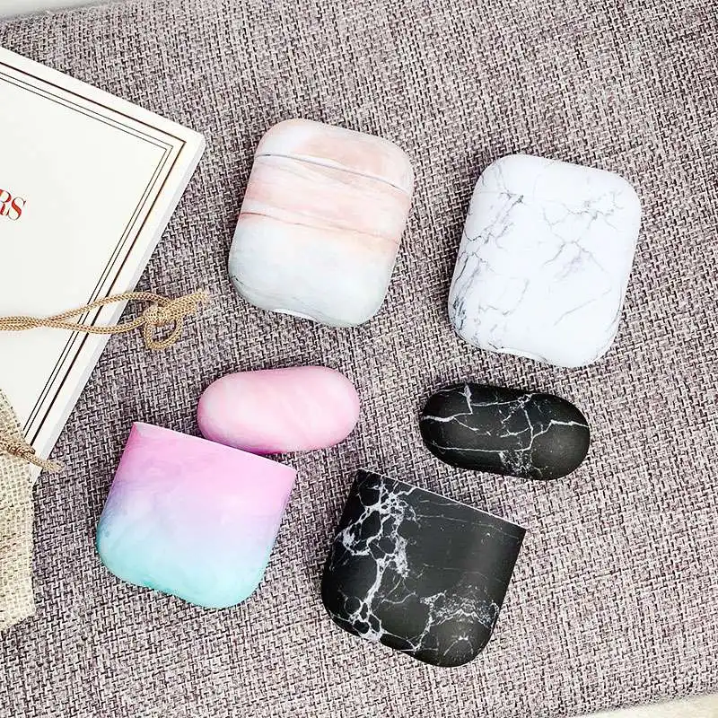 YBD роскошный чехол с мраморным рисунком для AirPods цвета чехол для Apple Airpods Air Pods чехол Coque Funda для Airpod аксессуары
