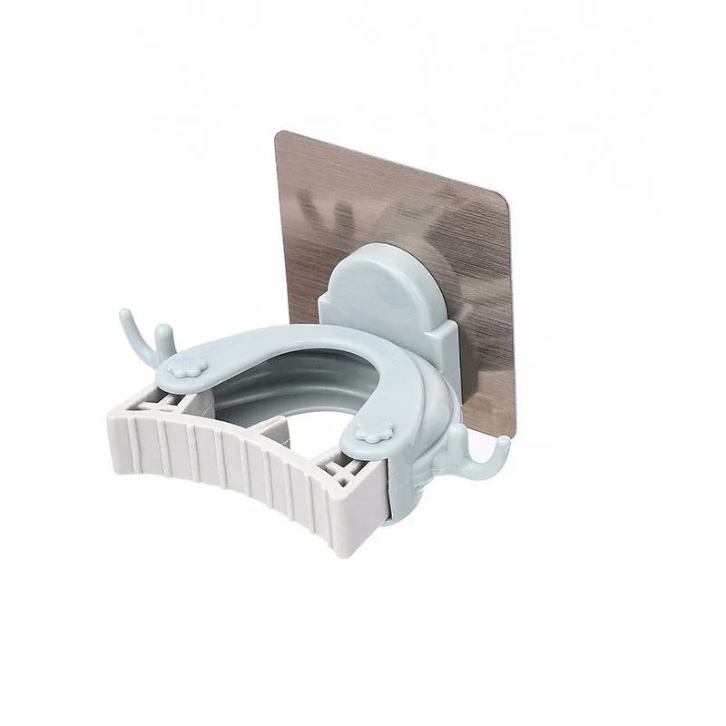

Multifunction Punch-free Mop Hanger Bathroom Plastic Slat Wall Hooks Wall Mounted Brush Mop Pot Organizer Holder Shower Hooks