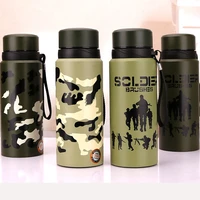 creative camouflage vacuum flasks stainless steel large thermos bottle thermos cup for outdoor sports 600ml750ml