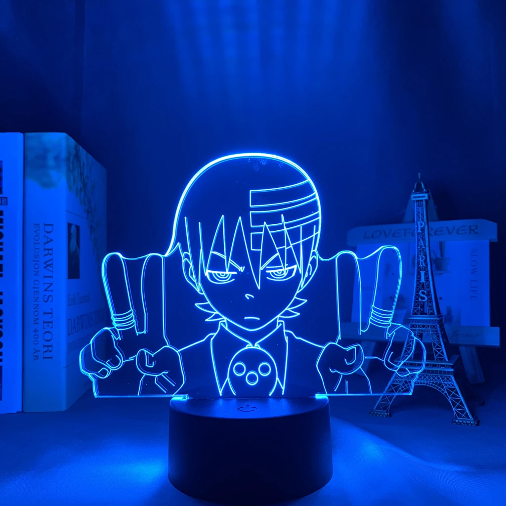 

Soul Eater Death The Kid Anime Led Light for Bedroom Decor Nightlight Kids Birthday Gift Manga Night Light 3d Lamp Soul Eater