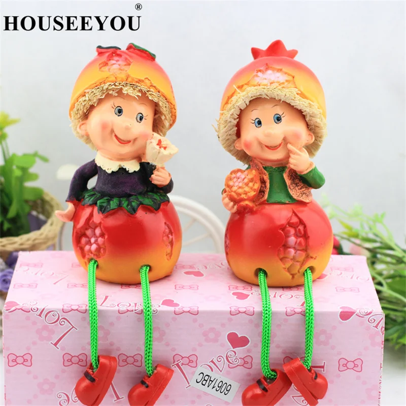 2 шт./компл. страна Стиль фрукты и овощи стене висит ноги куклы Изделия из смолы