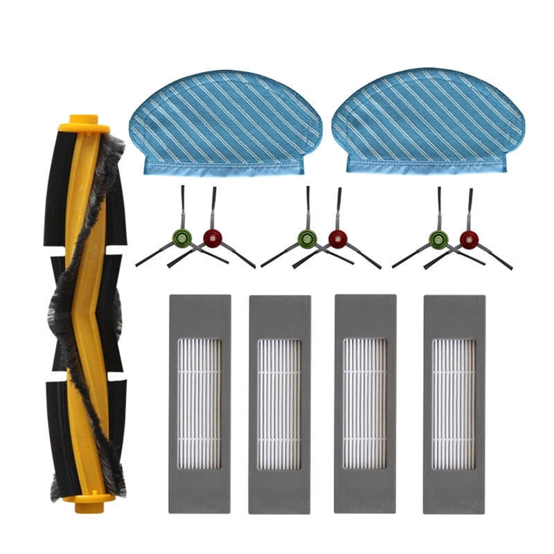

HOT！-Main Side Brush Filter Mop Cloth Set For Ecovacs Deebot Ozmo 920 950 Vacuum Cleaner Parts Replacement Home Accessories