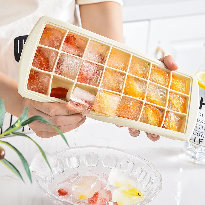 

21-cube Silicone Ice Cube Tray Creative Large Pieces Ice Cubes Mould Handmade Ice Cubes for Making Box Household Thick Ice Tray