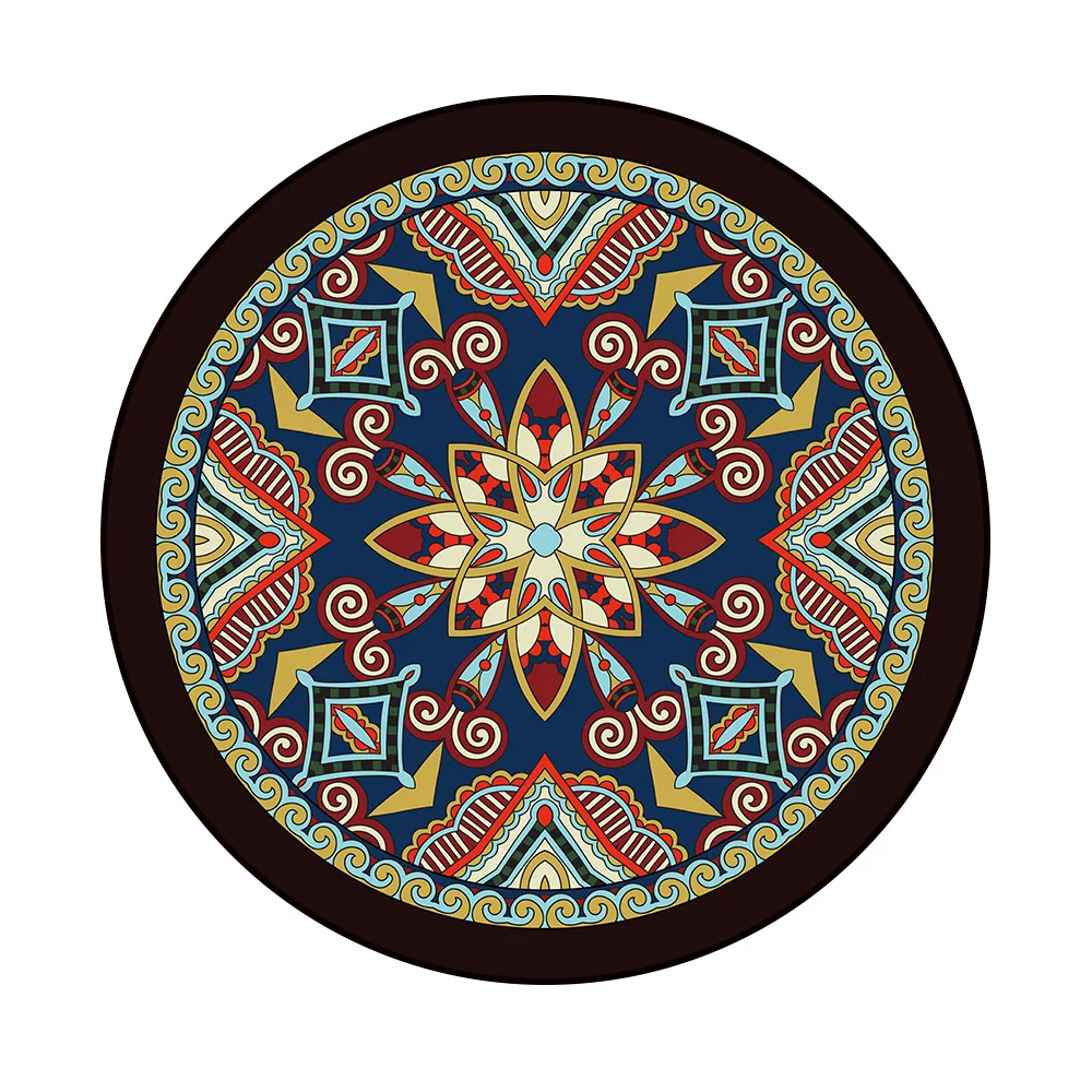 

Bohemian retro psychedelic art prints round rugs floor mats bedroom living room home decoration