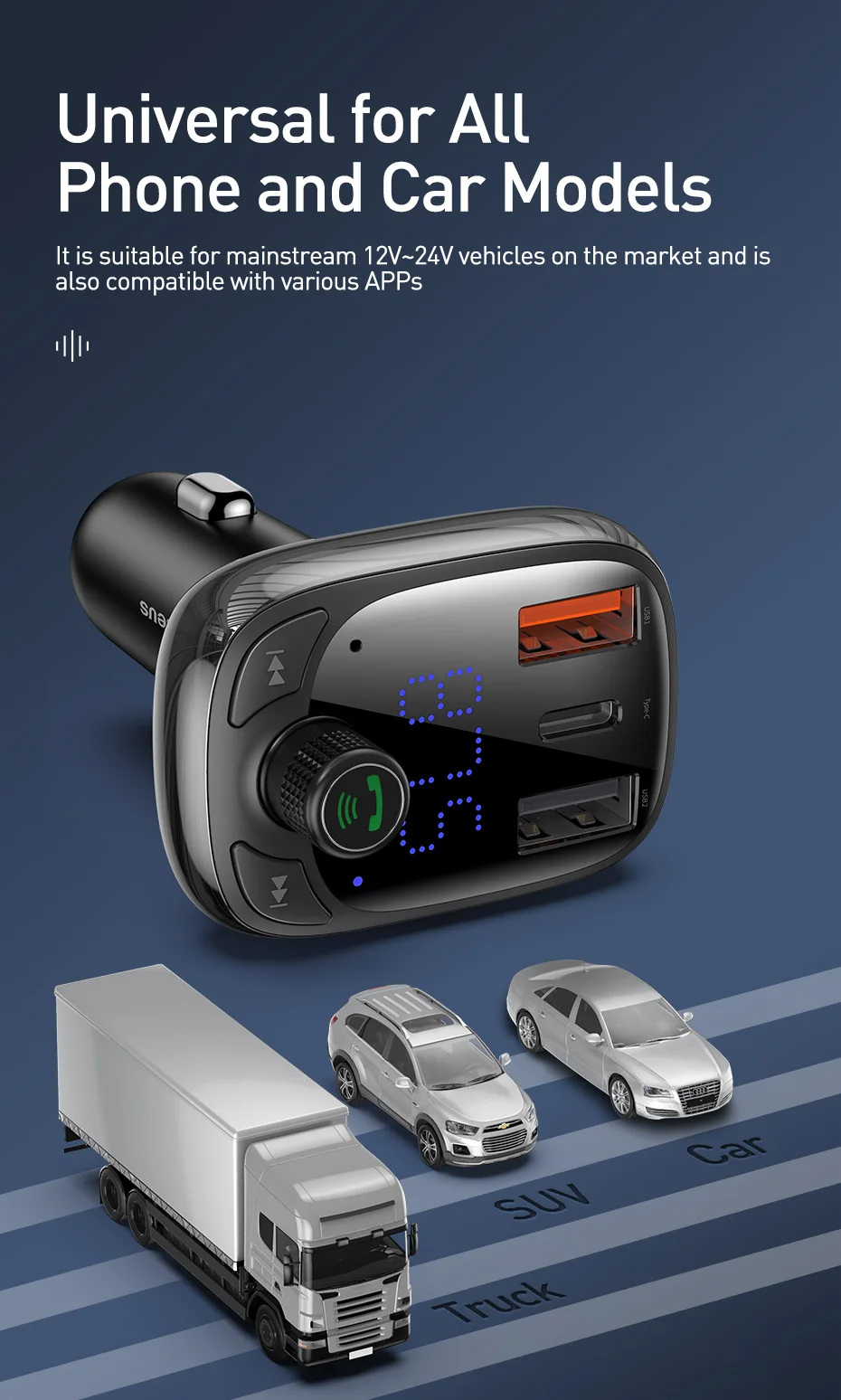 Baseus Quick Charge 4,0 3,0 USB Автомобильное зарядное устройство QC QC4.0 Bluetooth fm-передатчик автомобильный комплект для iPhone 11 Pro Max 5A быстрое PD зарядное устройство