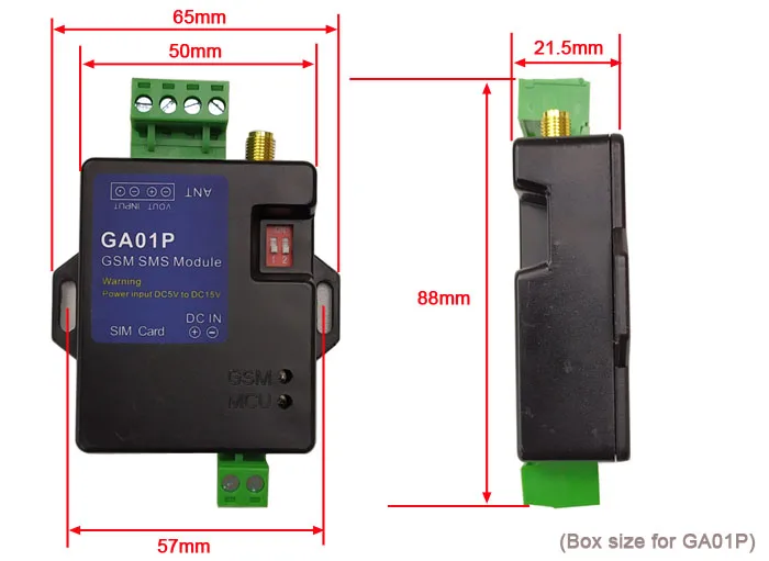 Один вход GSM сигнализация системы SMS Охранная сигнализация GA01P GSM SMS контроллер сигнализации домашней безопасности отключение питания оповещения