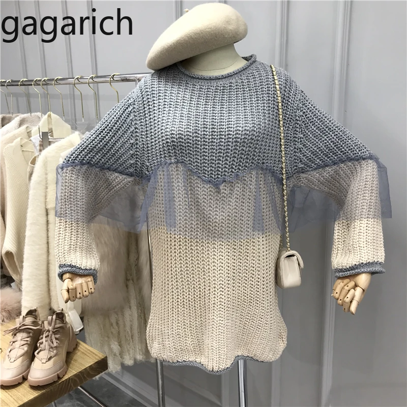 Gagarich свитер осень зима 2020 новый стиль цвет соответствия o-образным вырезом