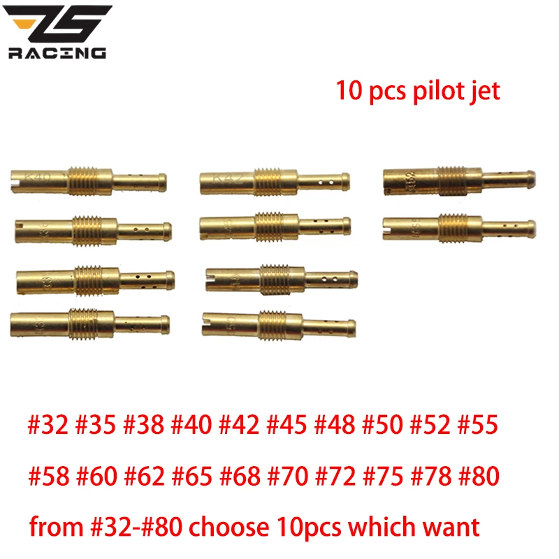 ZS Racing 10 шт./компл. медленный холостой ход двигателя мотоцикла карбюратор Форсунка