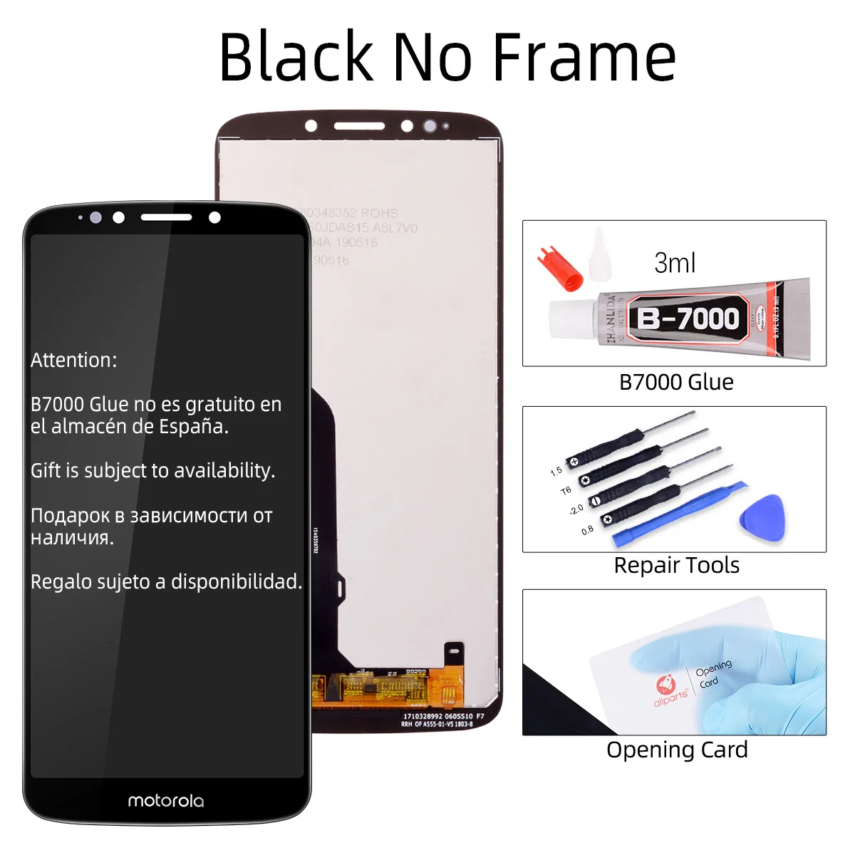 Black 6," ЖК-дисплей для Moto E5 Plus, сенсорный экран, дигитайзер для Motorola Moto E5 Plus, ЖК-дисплей, запасные части XT1924 - Цвет: Black