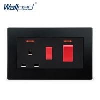 wallpad cooker uk socket with 20a wall light switches black pc panel 146 power outlet