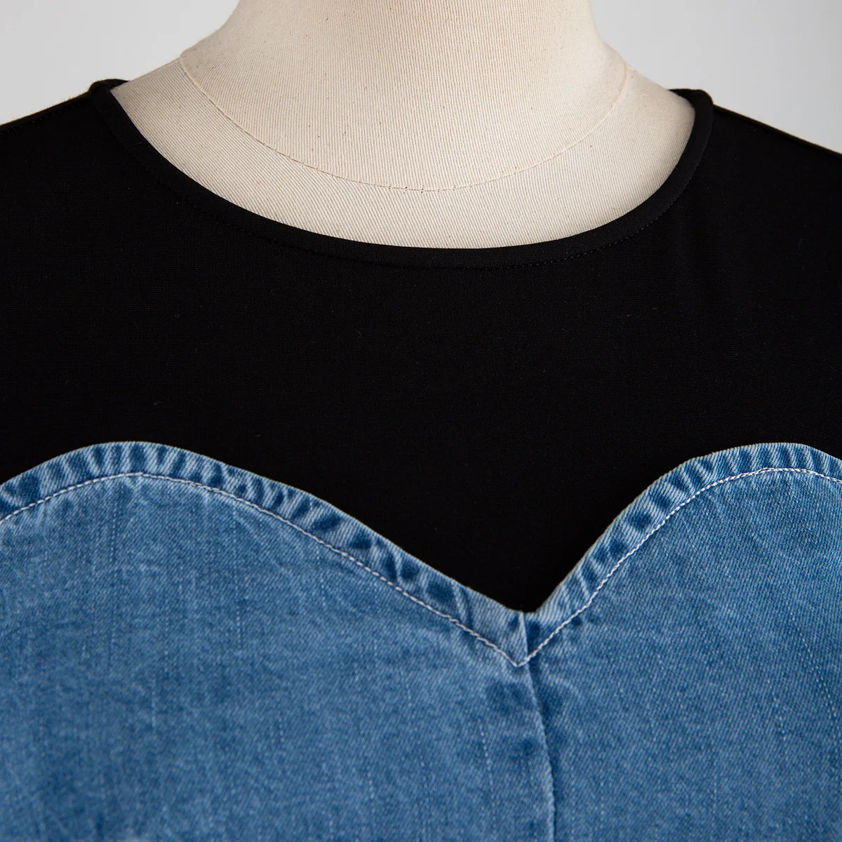 Женское джинсовое платье GETSPRING разноцветное асимметричное платье-пачка с