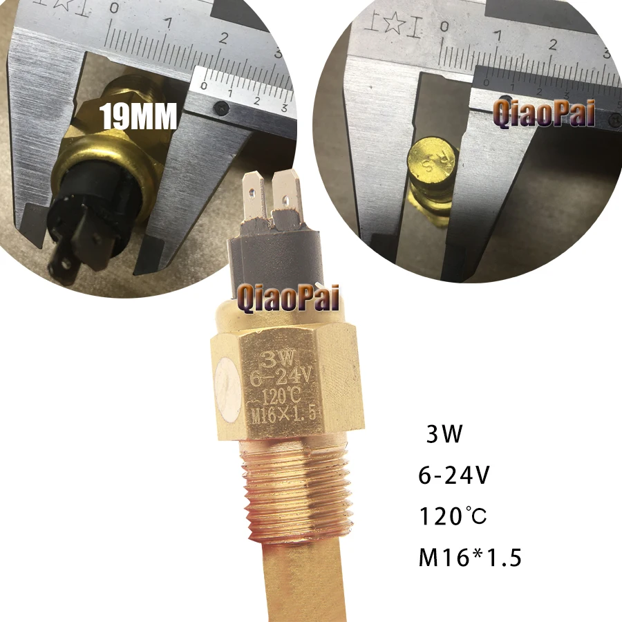 Датчик температуры воды 3 Вт 6 24 в 3/8NPT 1/2NPT M16 x1.5 M14 резьбовой датчик с сигнализацией
