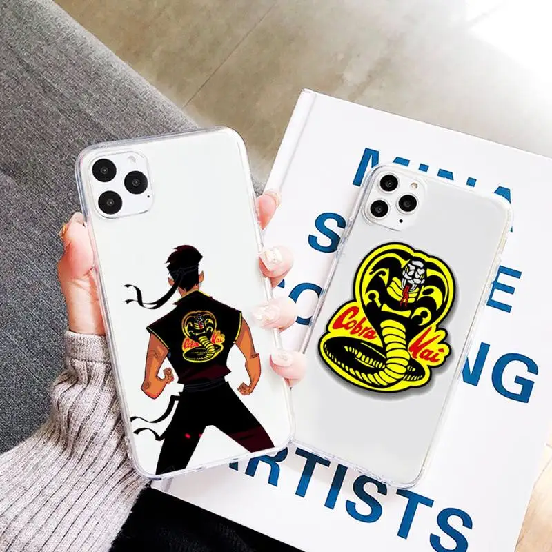 

cobra kai snake Phone Case Transparent Clear for iPhone 11 12 mini pro XS MAX 7 8 6 6S Plus X 5S SE 2020 XR