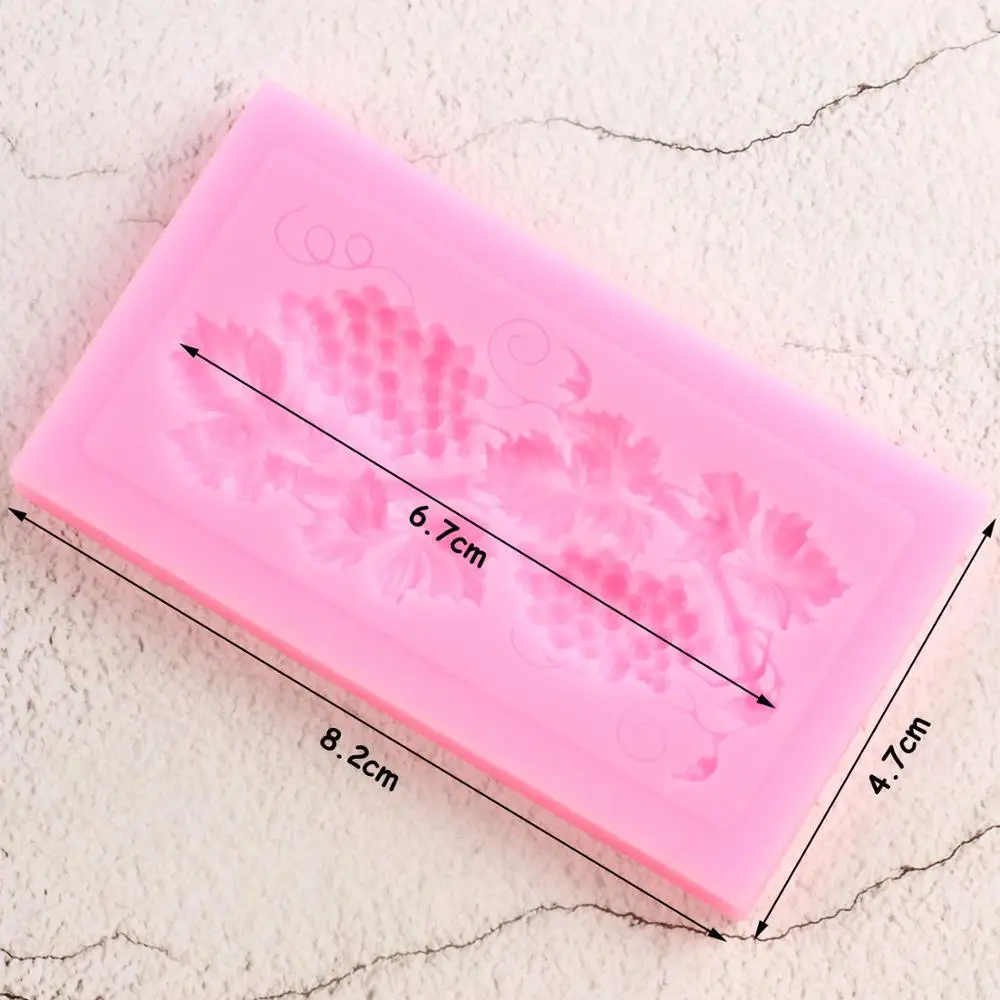 Sugarcraft Виноградная силиконовая форма листья виноград помадка капкейк Топпер