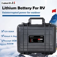 12v lithium battery pack 60ah battery 21700 battery for rv golf cart solar system outdoor battery with bms with charger
