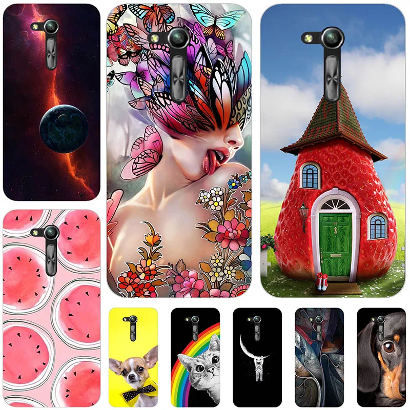 Мягкий чехол для телефона из ТПУ для Asus Zenfone Go ZB450KL ZB452KG ZB452 452KG X014D 4,5 дюймовые чехлы с рисунком животных