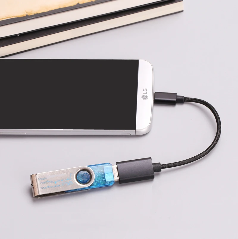 Кабель адаптер оплетка USB OTG типа C для Huawei P40 Oppo Vivo Tablet PC Samsung Galaxy S20 S10 S9 Note 10
