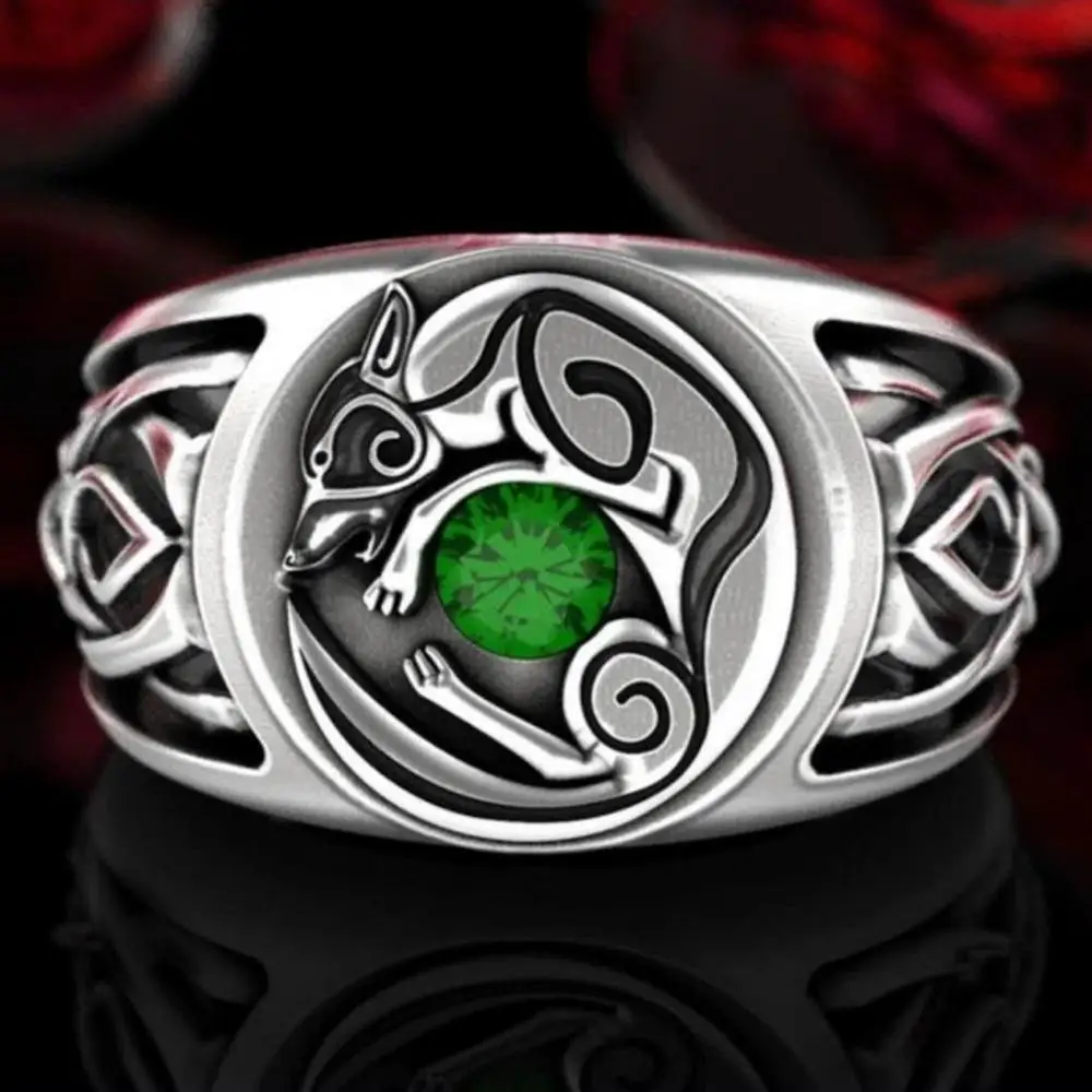 Кольцо с волком для мужчин модное винтажное ювелирное изделие животными