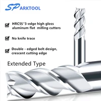 hrc55 3 flute flat milling cutter aluminium wood copper processing cnc router tungsten steel sprial bit carbide end mill