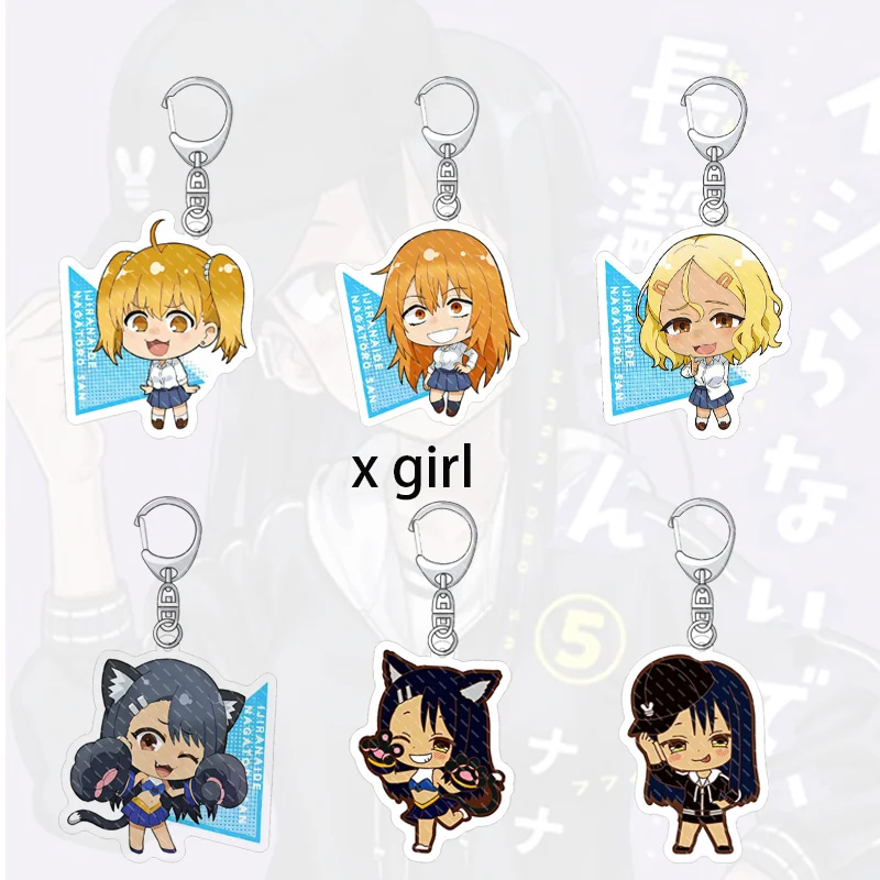 

Don't Toy With Me, Miss Nagatoro Keychain Cute Acrylic Transparent 60MM Bag Car Pendant Children's Gifts Souvenirs