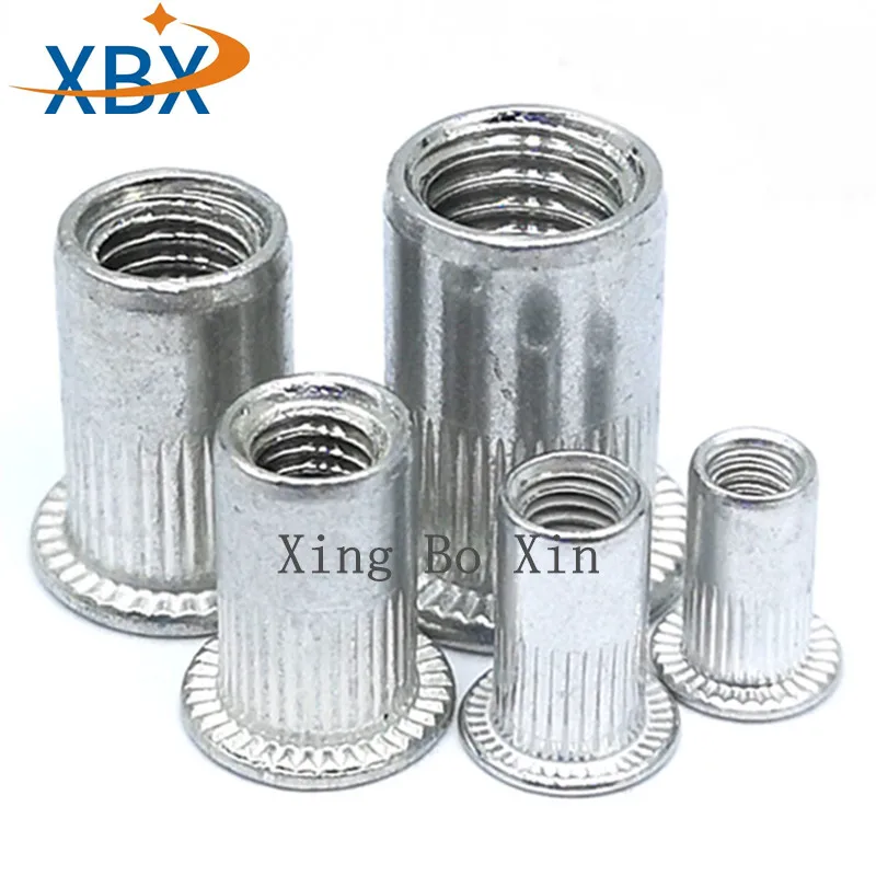 Бесплатная доставка 50 шт./100 шт. плоская головка Заклепка гайка из нержавеющей