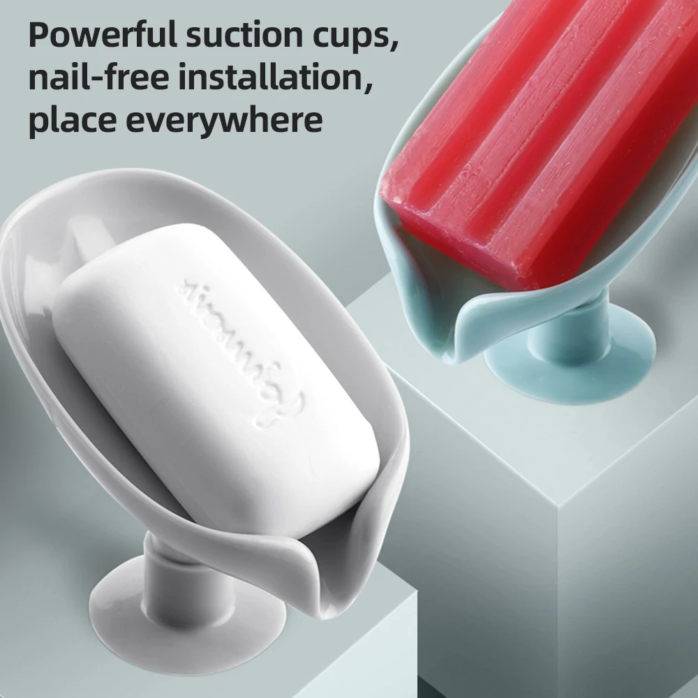 Коробка для мыла в форме листа дренаж держатель ванной комнаты тарелка хранения