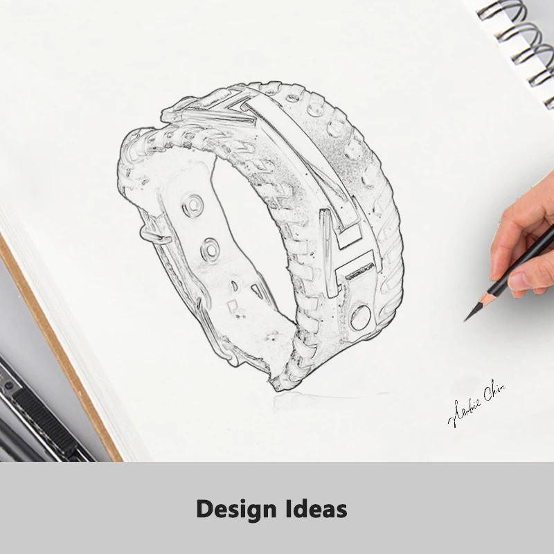 Женские и мужские браслеты в стиле панк рок широкий черный коричневый плетеный