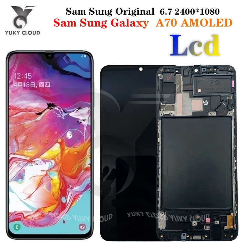 

Original 6.7'' SUPER AMOLED LCD Display For Samsung Galaxy A70 LCD A705 A705F SM-A705MN Display Touch Screen Digitizer Assembly