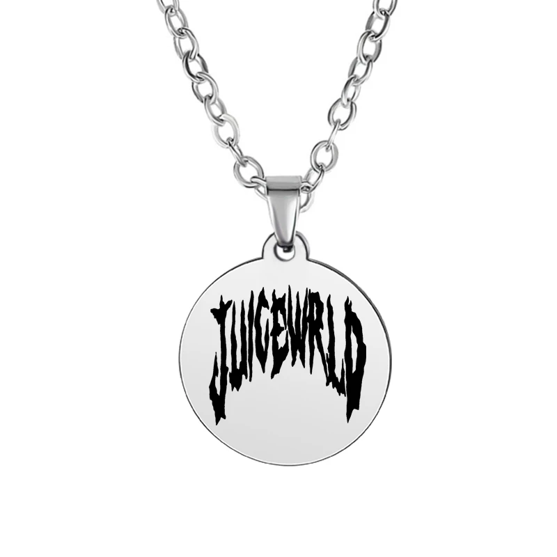 Американский хип-хоп певец сок WRLD ожерелье из нержавеющей стали круглый кулон