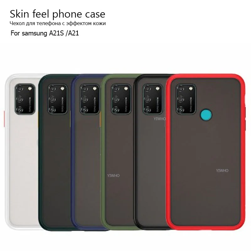 Матовый Силиконовый ударопрочный чехол бампер для Samsung Galaxy a21s Cover A217F 6 5 дюйма