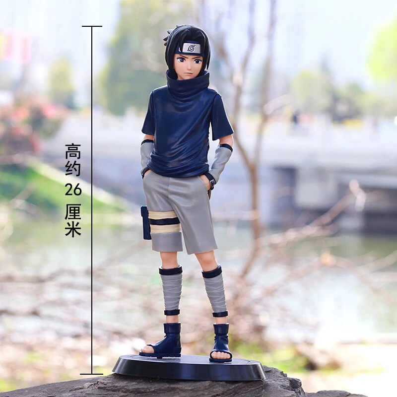 

Naruto Figure 26CM PVC Toy Anime Nartuo Shippuden Childhood Uchiha Sasuke Nartuo Collection Figurine Toy