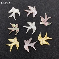 natural shell pendant 26x29mm white butterfly shell carved bird shaped beads jewelry making diy necklace bracelet accessories