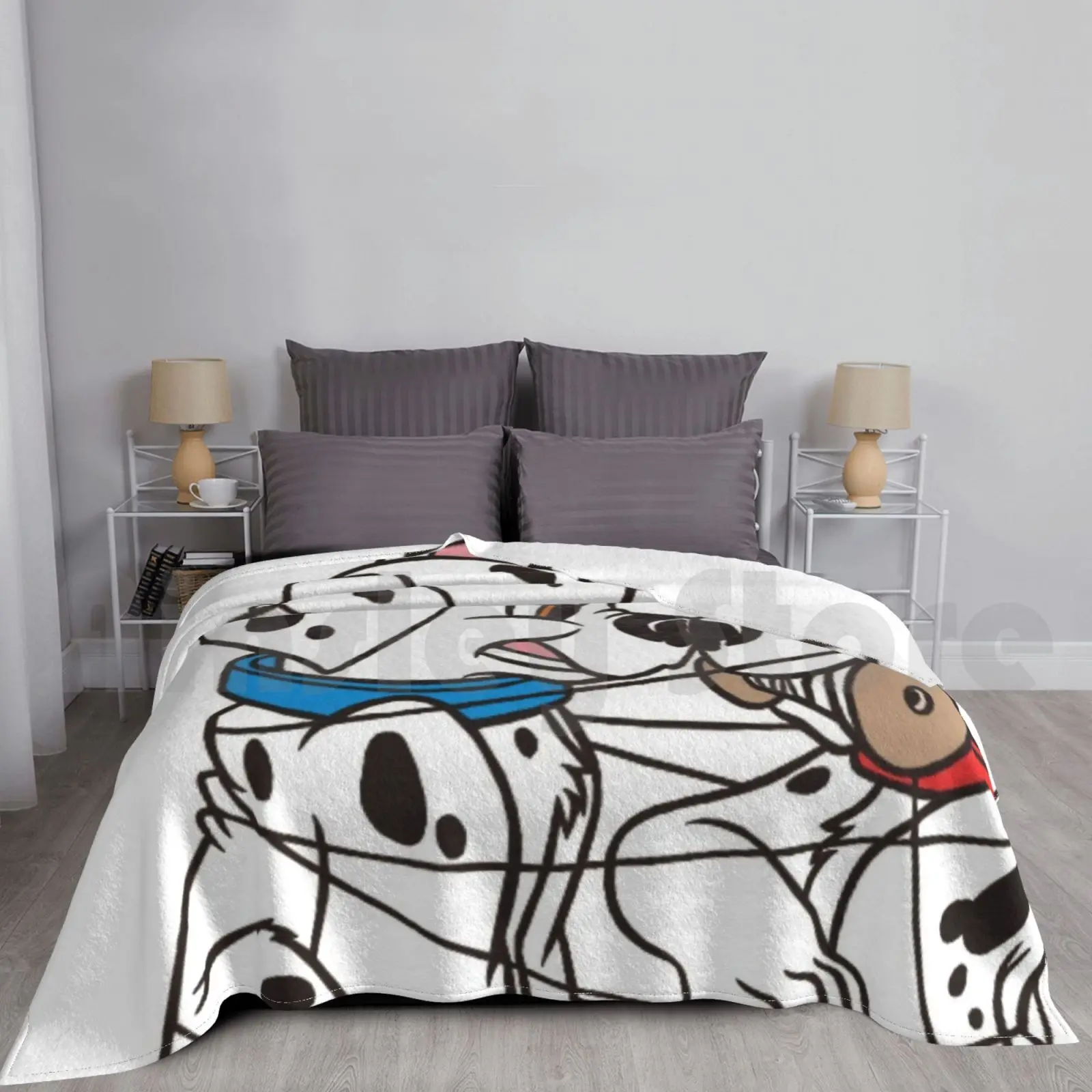 

Can You Adopt Us  Dalmatians Bickering Blanket For Sofa Bed Travel Pet Little Animal Cute Pretty