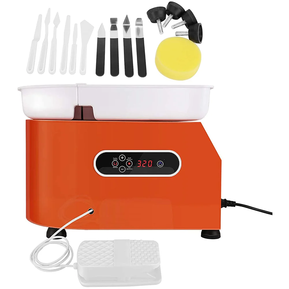 

Electric Pottery Wheel Machine Pottery Wheel US UK EU Adjustable Feet Lever Ceramic Clay Forming Machine 350w DIY Art Craft Tool