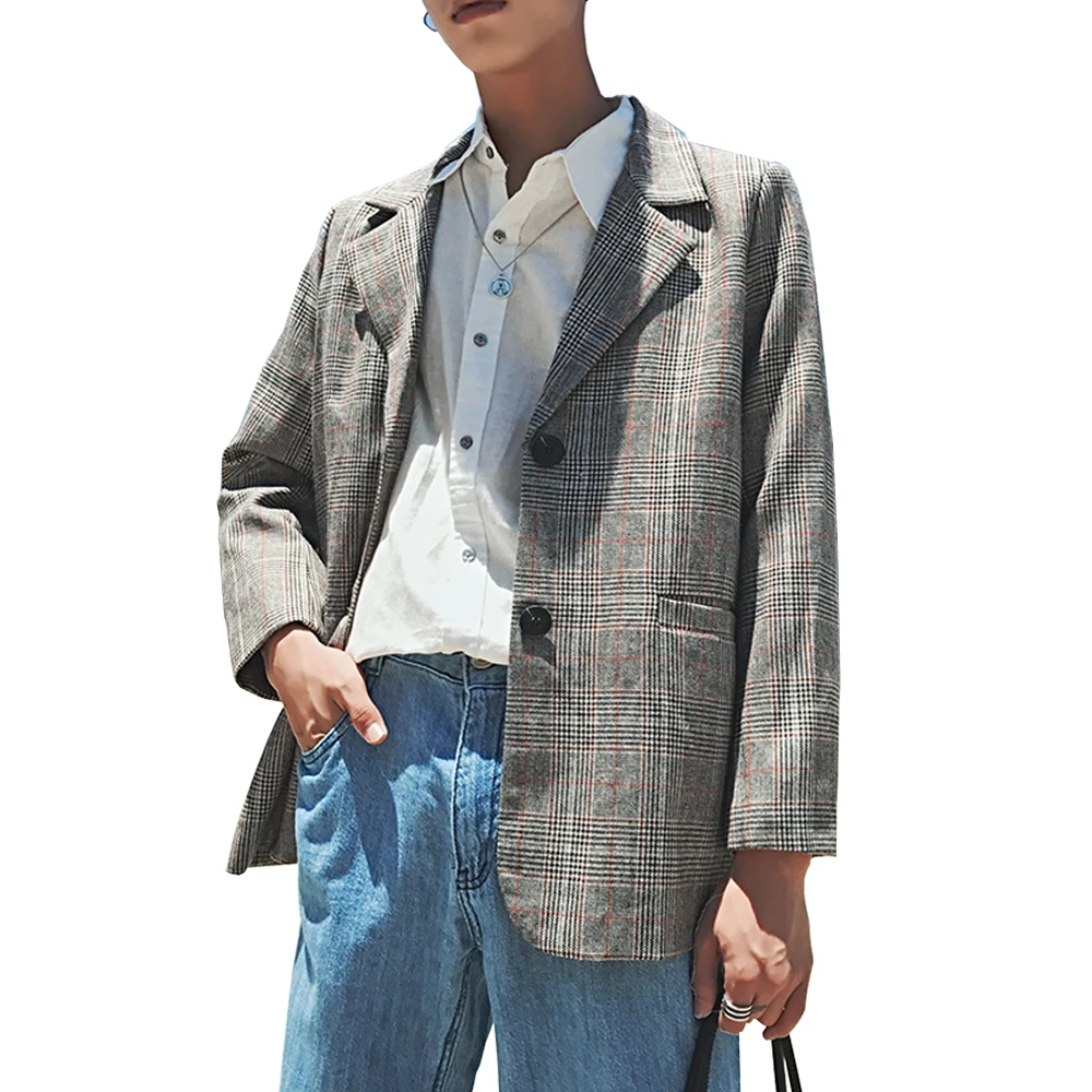 

2021 spring and autumn new men's suit jacket fashion trend loose jacket men and women casual street suit fashion Korean version