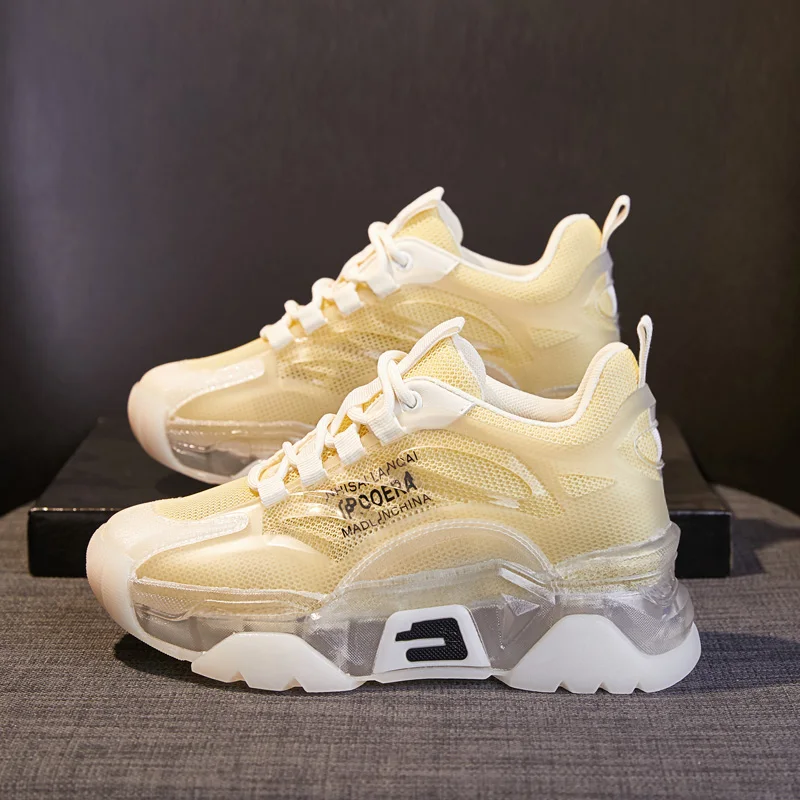 

Hot Outdoor Sport Women's Shoes Professional Sneakers for Women Breathable Women's Thick Bottom Running Shoes Zapatos De Mujer