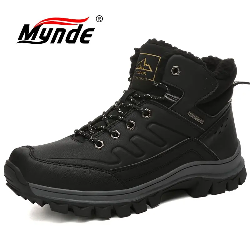 Мужские кашемировые Утепленные ботинки черные ботильоны на шнуровке