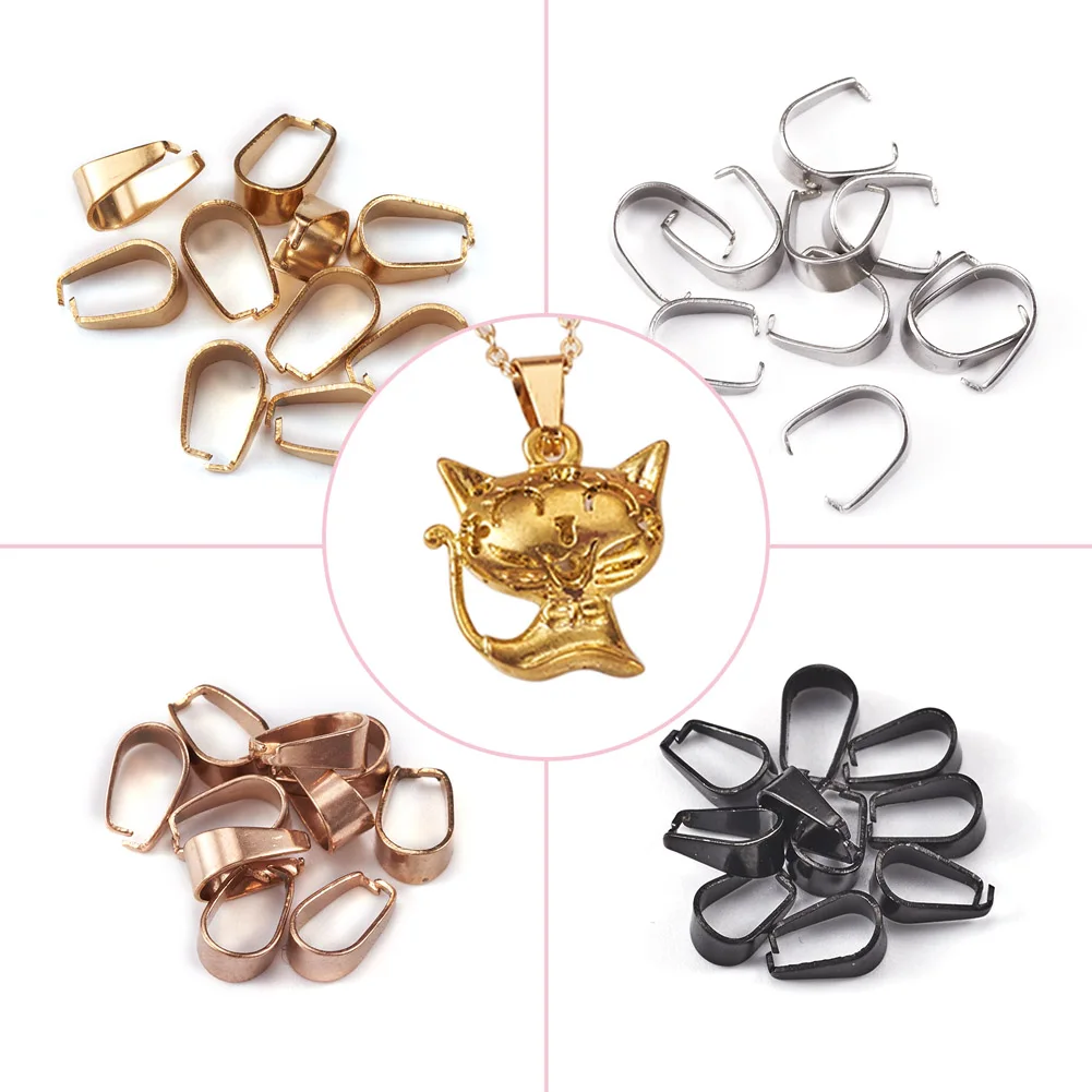 Вакуумное покрытие из нержавеющей стали 304 клип-пинч для самодельных ожерелий