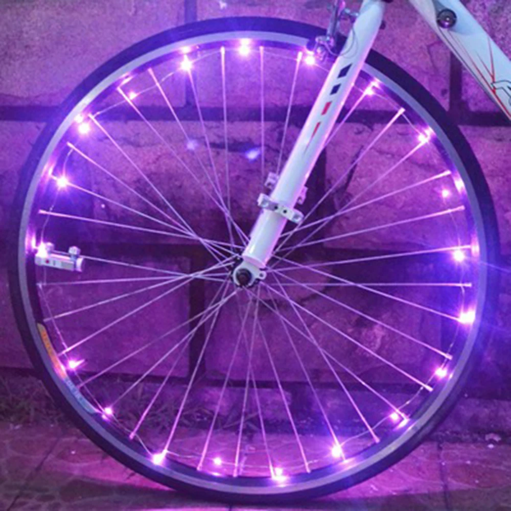 Светодиодная лента подсветка для велосипедного колеса, декоративная лампа на спицы велосипеда, предупреждающая об опасности езды на велос...
