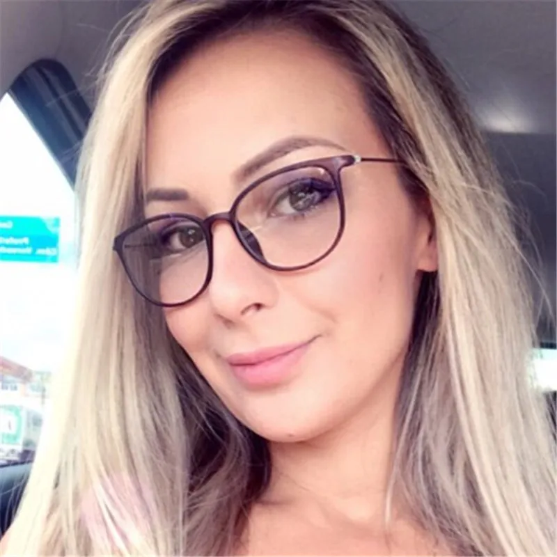 Очки женские оптические прозрачные в пластиковой оправе пикантные модные очки