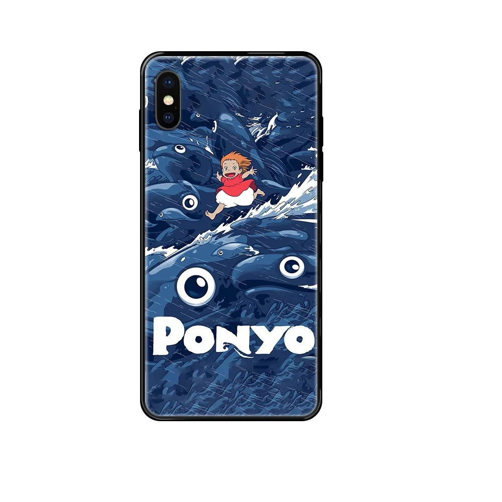 Ponyo on the cliff art pretty Etui funda black Phone case For iphone 4 4s 5 5S SE 5C 6 6S 7 8 plus X XS XR 11 PRO MAX 2020 | Мобильные