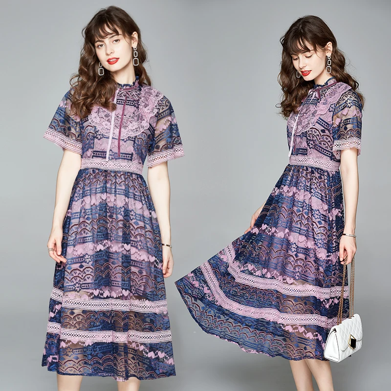 Высокое качество взлетно-посадочной полосы платье Летнее элегантное с