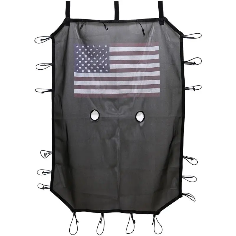 

American Flag Sunshade Mesh Cover Anti-UV Sun Blocker for 4Door Jeep-Wrangler