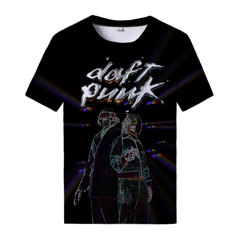 Футболка с 3D принтом Daft в стиле панк для мужчин и женщин топы хип-хоп уличная