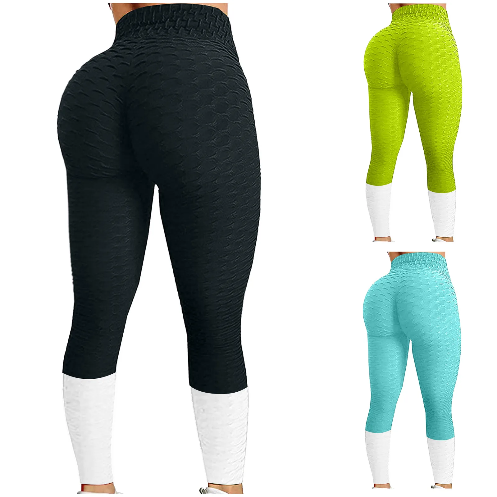 

Women's Bubble Hip Lifting Exercise Fitness Running High Waist Yoga Pants pantalones de mujer