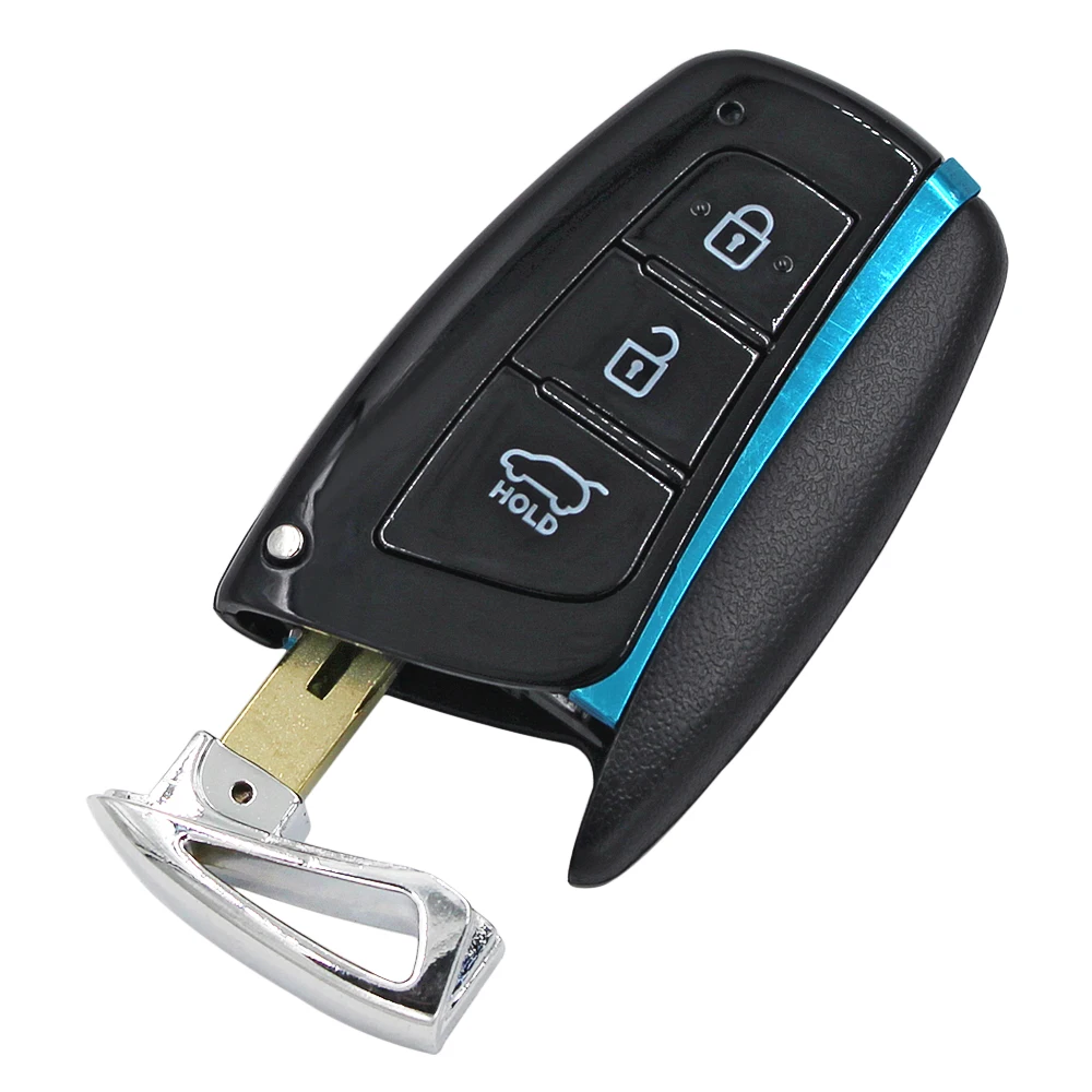 3/4 Button Remote Key Shell Case Smart Car Housing Cover Fob with HY22 Small Uncut Blade for Hyundai Santa Fe 2011-2015 | Автомобили и