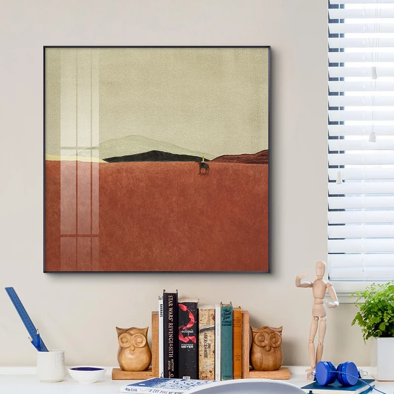 

Abstract Desert Wilderness Canvas Painting Poster Print Unique Dark colour Decor Wall Art Pictures For Living Room Bedroom Aisle